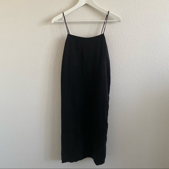 Objects Without Meaning Black Relaxed Fit Spaghetti Strap Slip Dress - Picture 3 of 9